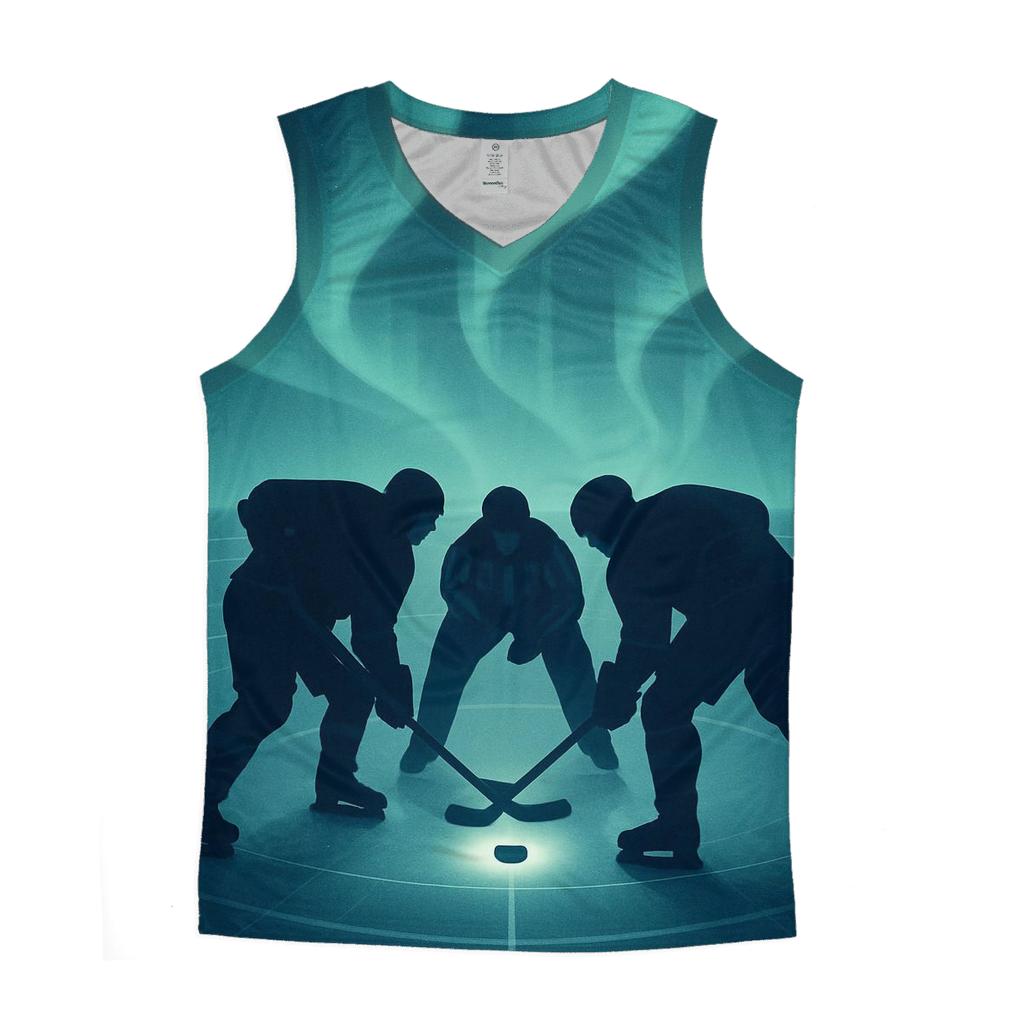 Aurora Ice Hockey Faceoff trendy fitted tank tops