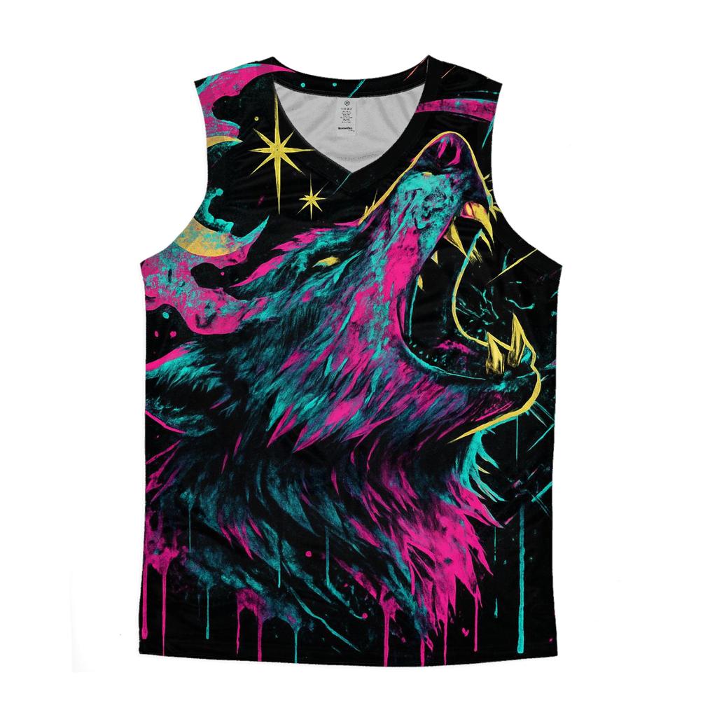 Neon Graffiti Moonhowl Breakthrough casual summer tank tops
