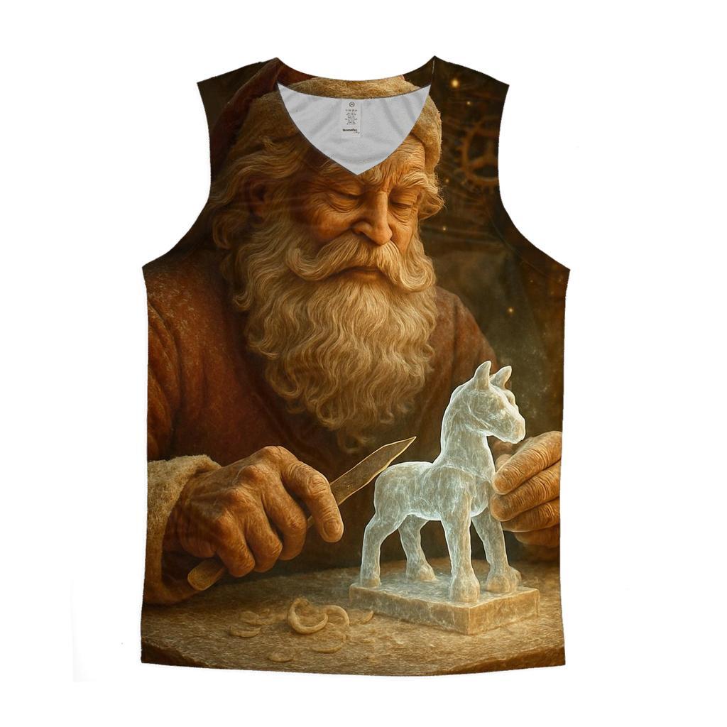 The North Pole Clockwork Carver personalized athletic tanks
