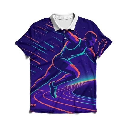 Neon Velocity Sprint Track branded logo polo shirts