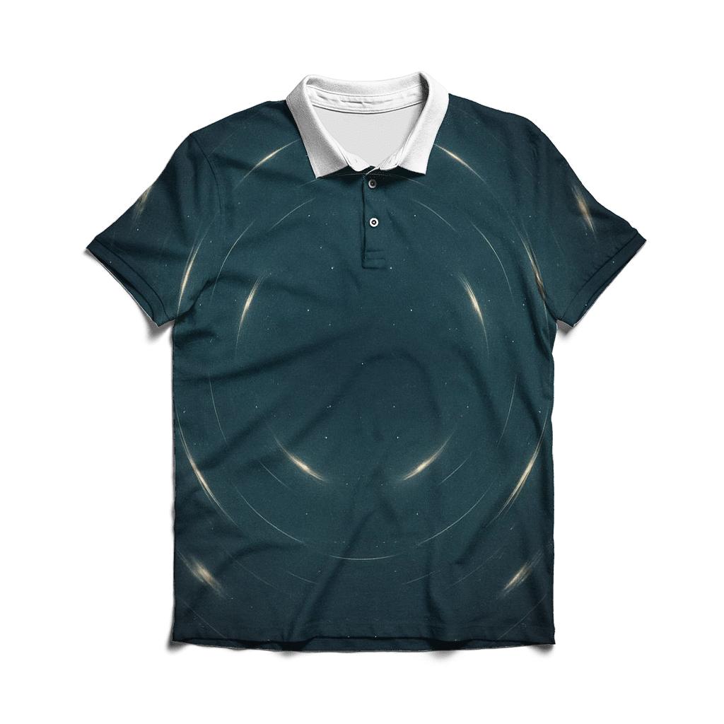 Gravitational Lens Arc Constellation embroidered polo tops