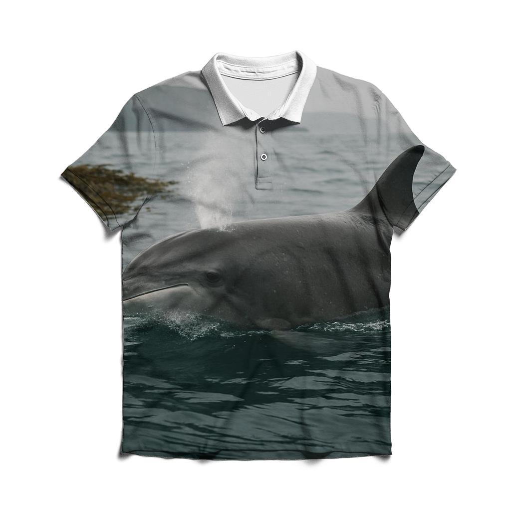 Kelpline Patrol Bottlenose Dolphin premium cotton polo shirts