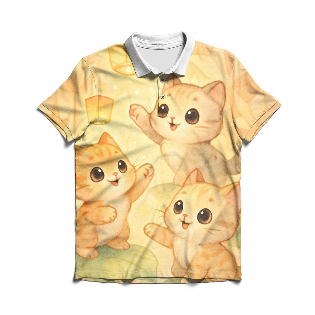 Sunrise Lantern Kittens In The Paper Garden classic pique polos