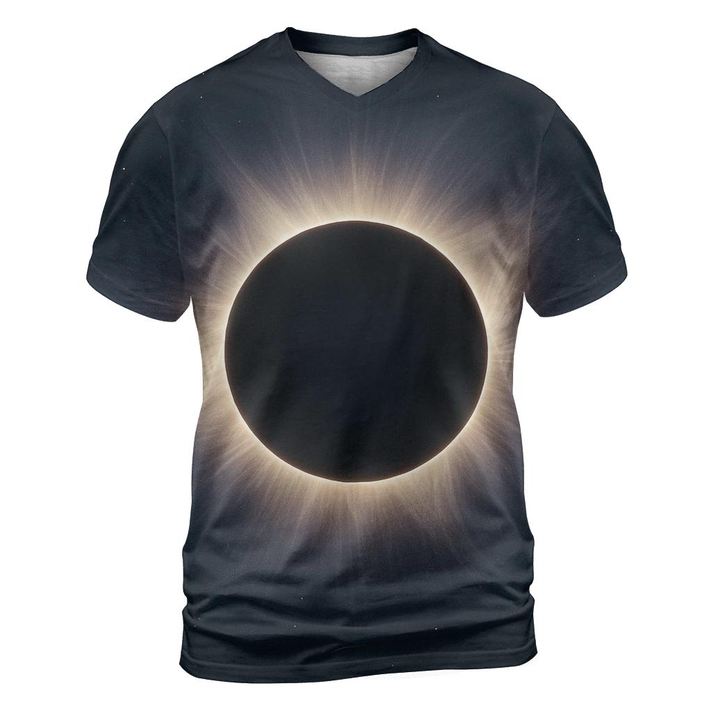 Eclipse Corona Lacework artistic all-over print tops