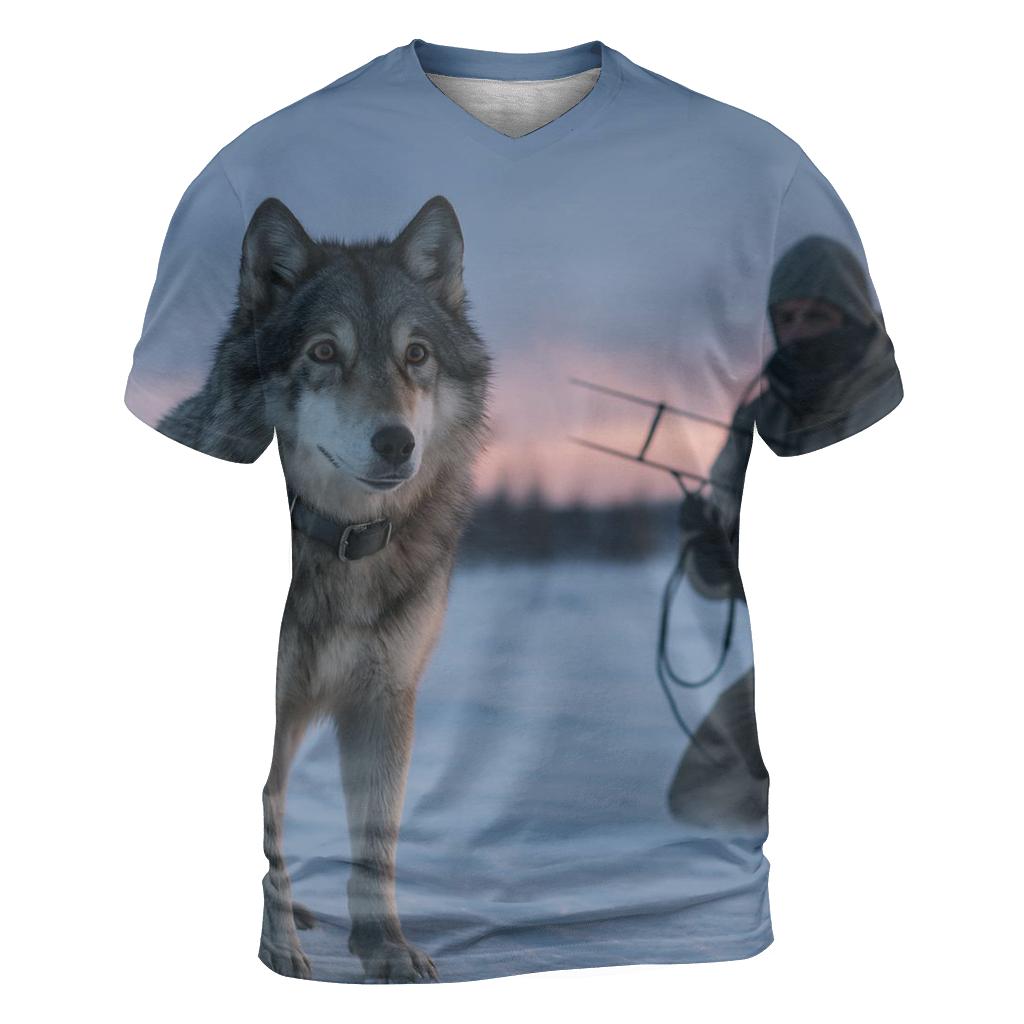 Radio Collar Check At Arctic Treeline creative print fashion shirts