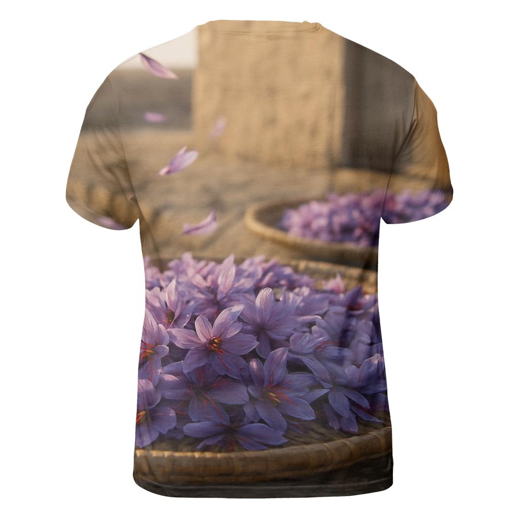 Saffron Crocus Harvest Trays At Dawn vibrant all-over design tees