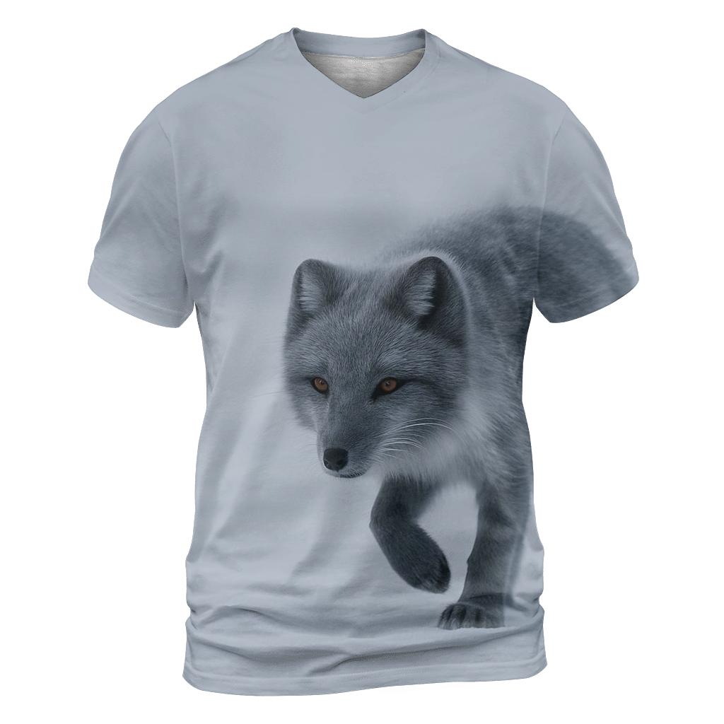 Frost Pause Arctic Fox unique graphic print tees