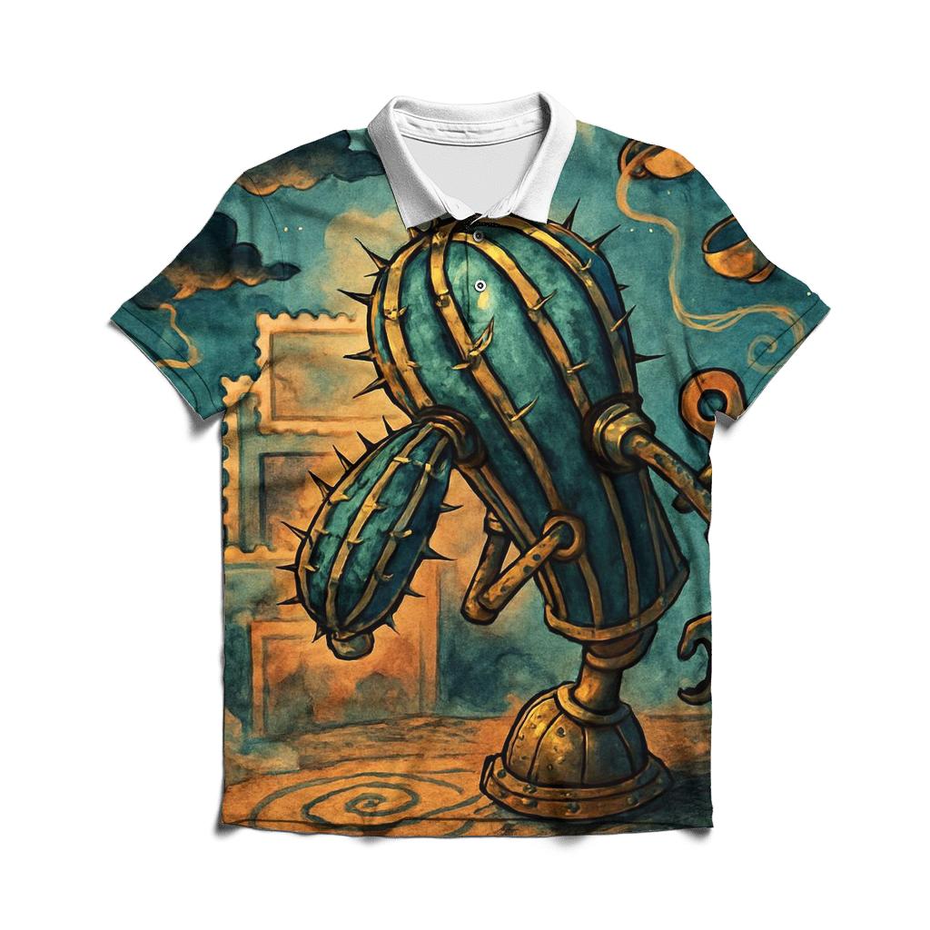 Clockwork Cactus Mirage custom polo shirts