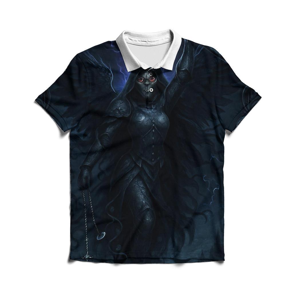 The Moonscar Valkyrie Reaper branded logo polo shirts