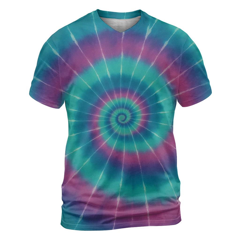 Aurora Spiral Overdye Nebula Whorl creative print fashion shirts