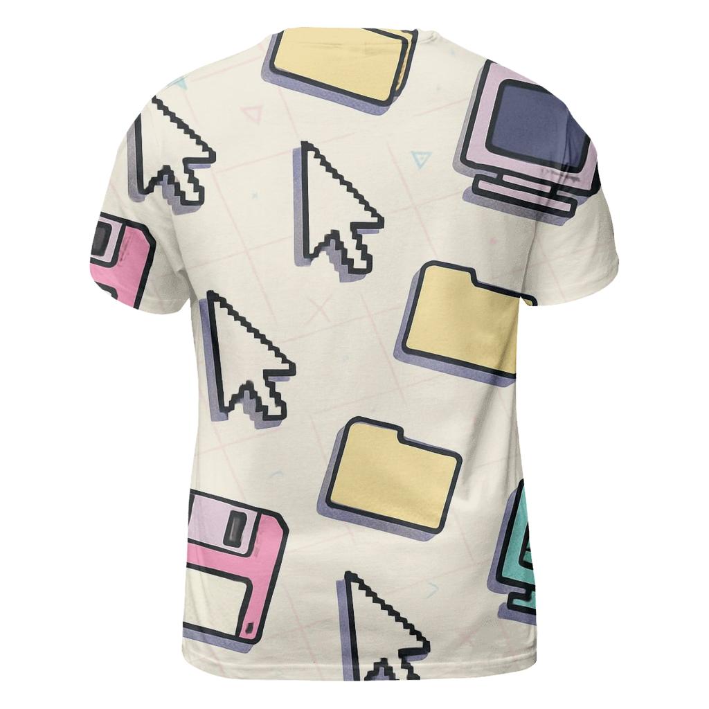 Vaporwave Desktop Icon Scatter creative print fashion shirts
