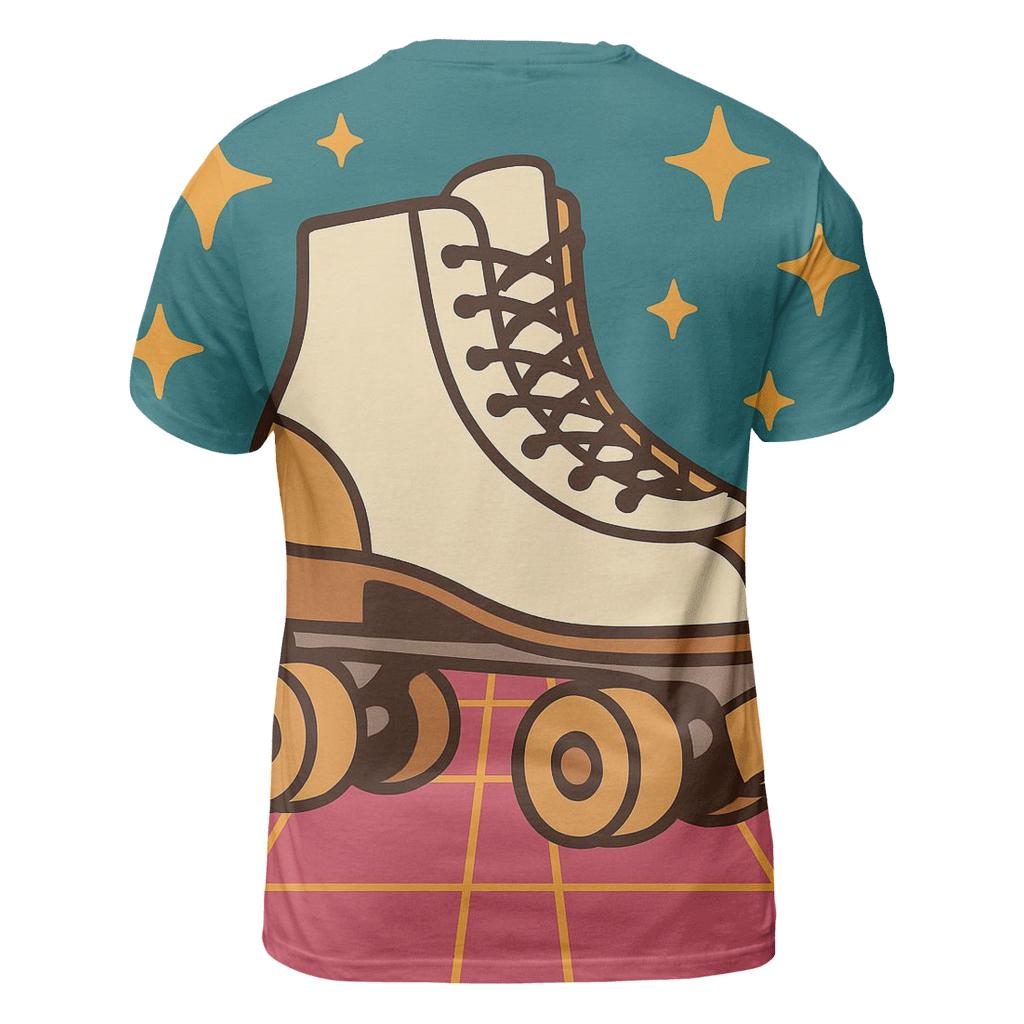 Roller Rink Neon Grid personalized full print shirts