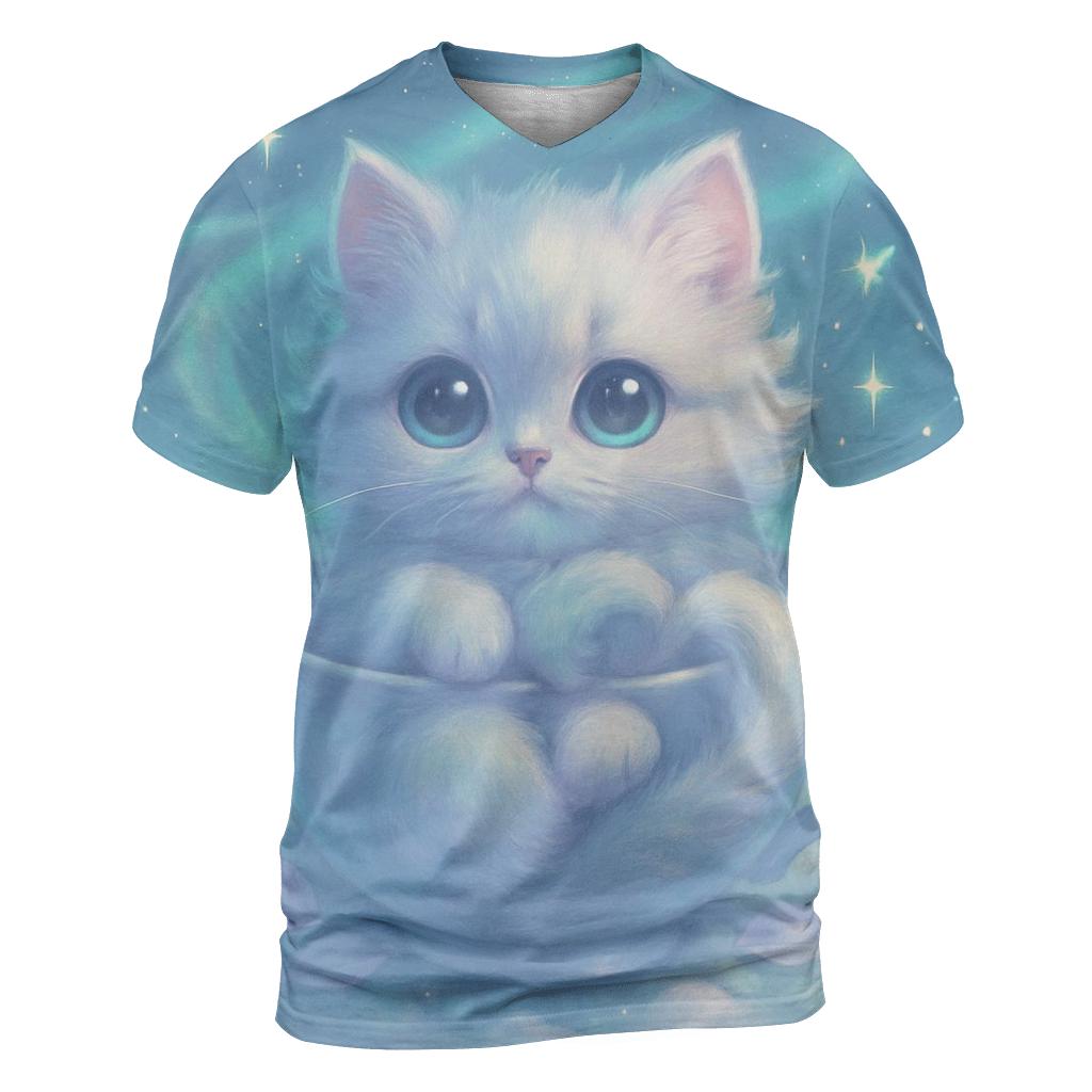 Aurora Teacup Kitten Dreamscape designer pattern shirts