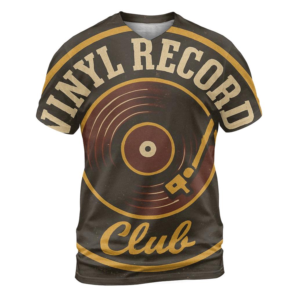 Worn Vinyl Record Shop Badge Poster creative print fashion shirts