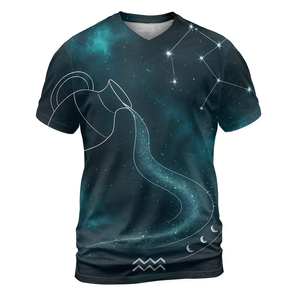 Aquarius Water Bearer Nebula Vessel creative print fashion shirts