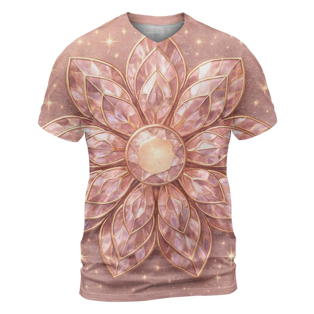 Rose Gold Prism Petals unique graphic print tees