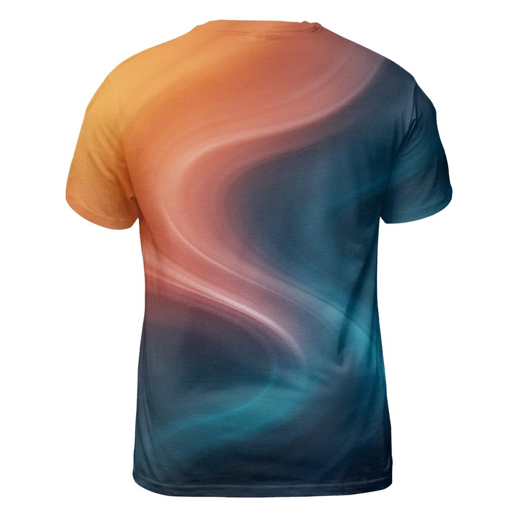 Molten Glass Drift Gradient artistic all-over print tops