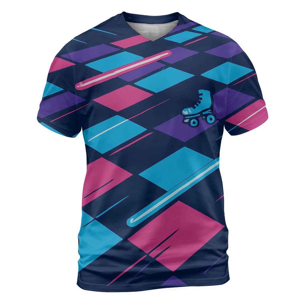 Neon Roller Rink Floor Tiles personalized full print shirts