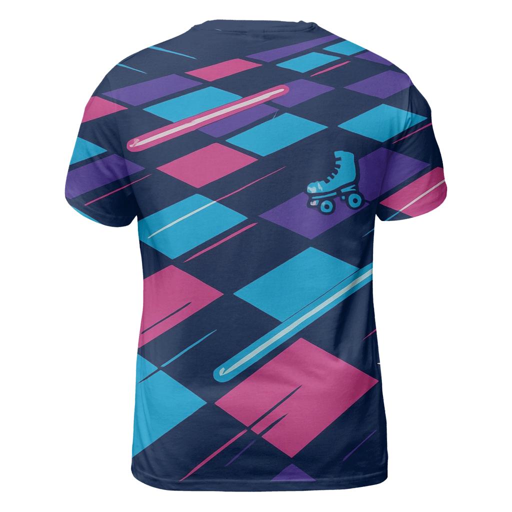 Neon Roller Rink Floor Tiles personalized full print shirts