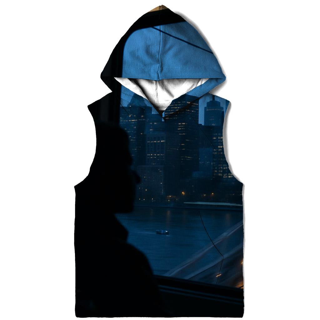 Roosevelt Island Tram Window Panorama At Blue Hour hoodie designs