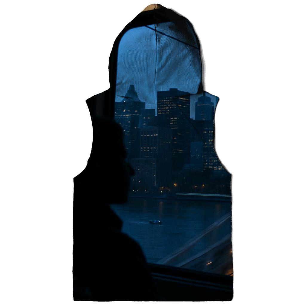 Roosevelt Island Tram Window Panorama At Blue Hour hoodie designs