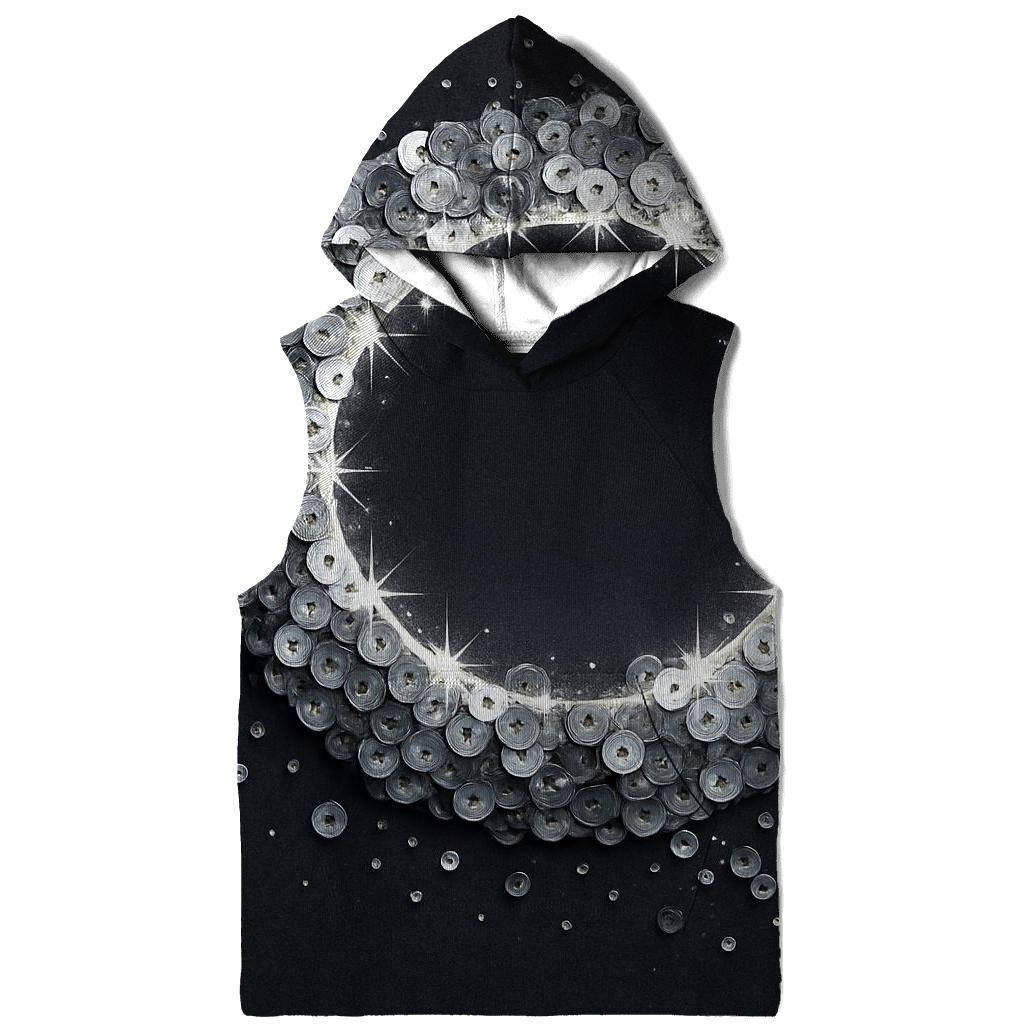 Sequin Eclipse Cascade embroidered hoodies