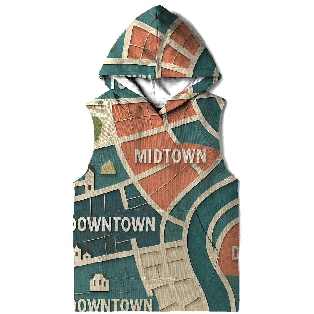 Kinetic Paper Cut City Map custom hoodies