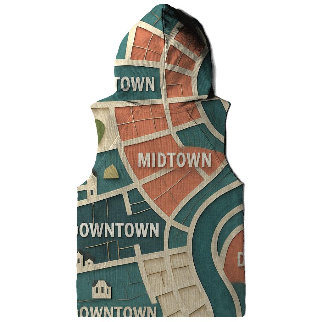 Kinetic Paper Cut City Map custom hoodies