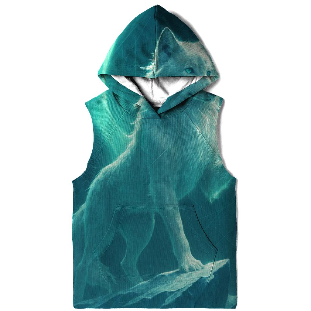 Aurora Gate Sentinel Wolf printed hoodies