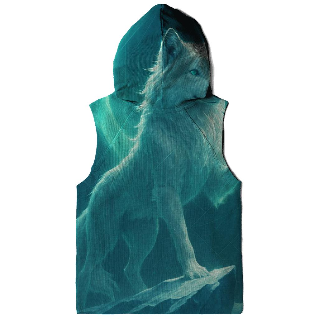 Aurora Gate Sentinel Wolf printed hoodies