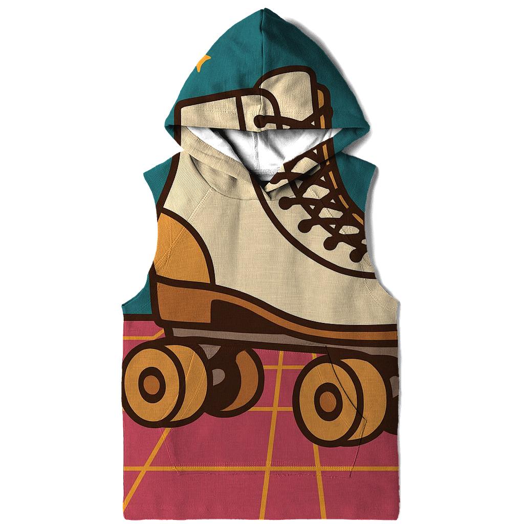 Roller Rink Neon Grid embroidered hoodies