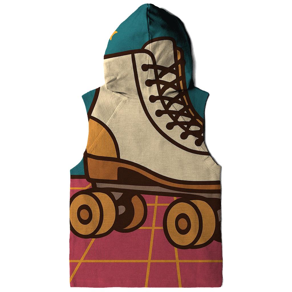 Roller Rink Neon Grid embroidered hoodies