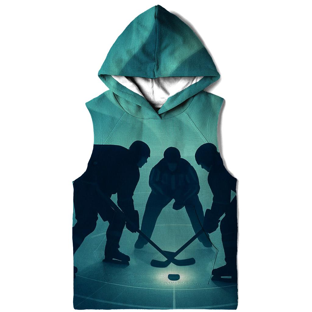 Aurora Ice Hockey Faceoff printed hoodies