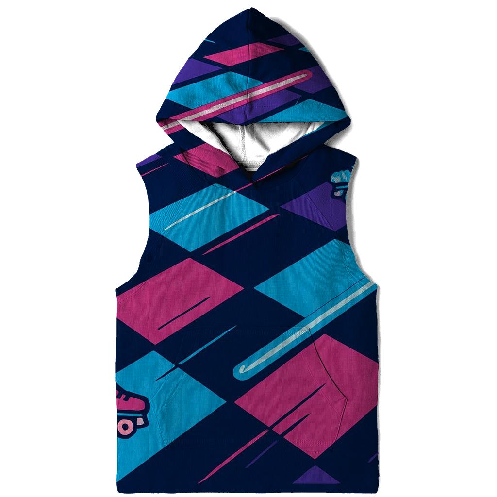 Neon Roller Rink Floor Tiles embroidered hoodies