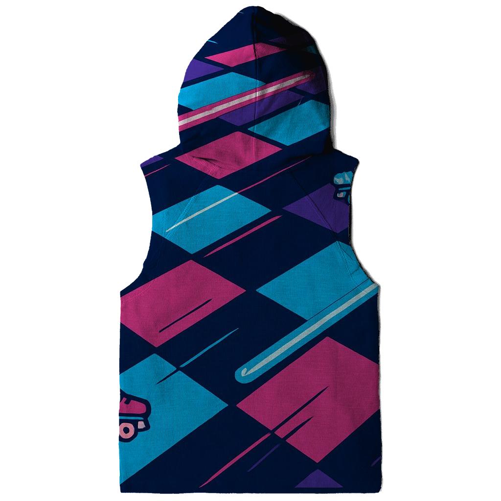 Neon Roller Rink Floor Tiles embroidered hoodies