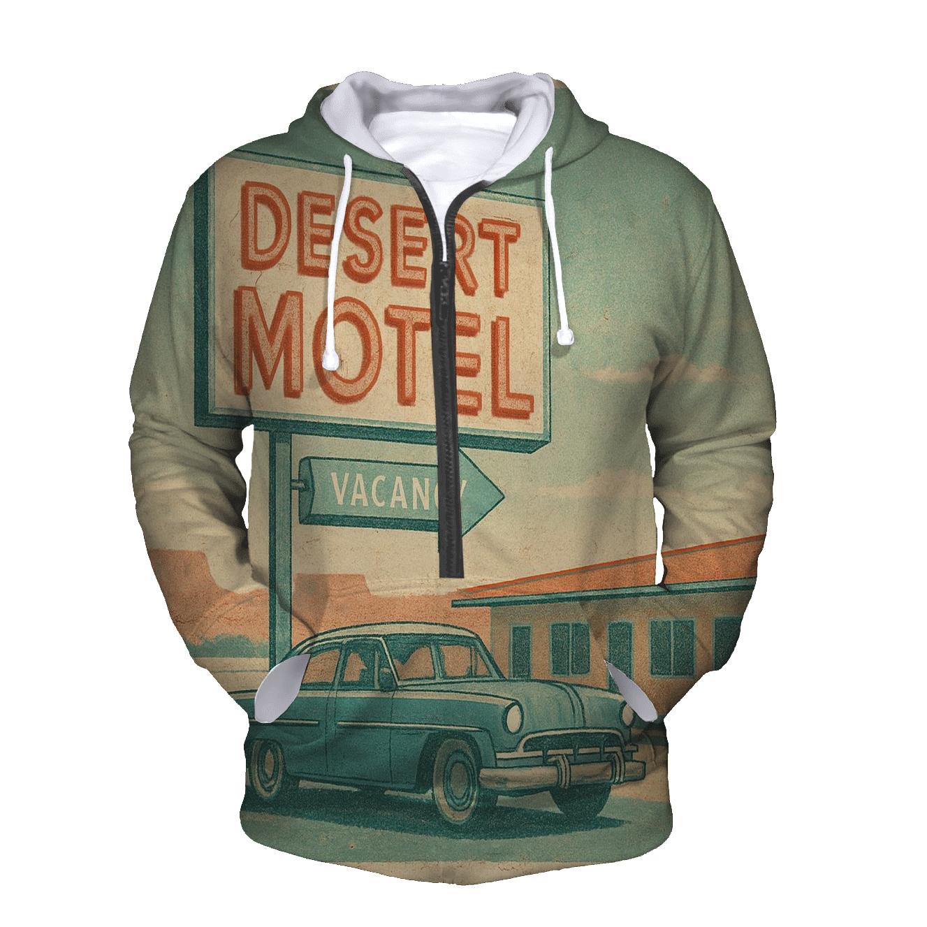 Dusty Desert Motel Neon Postcard embroidered hoodies