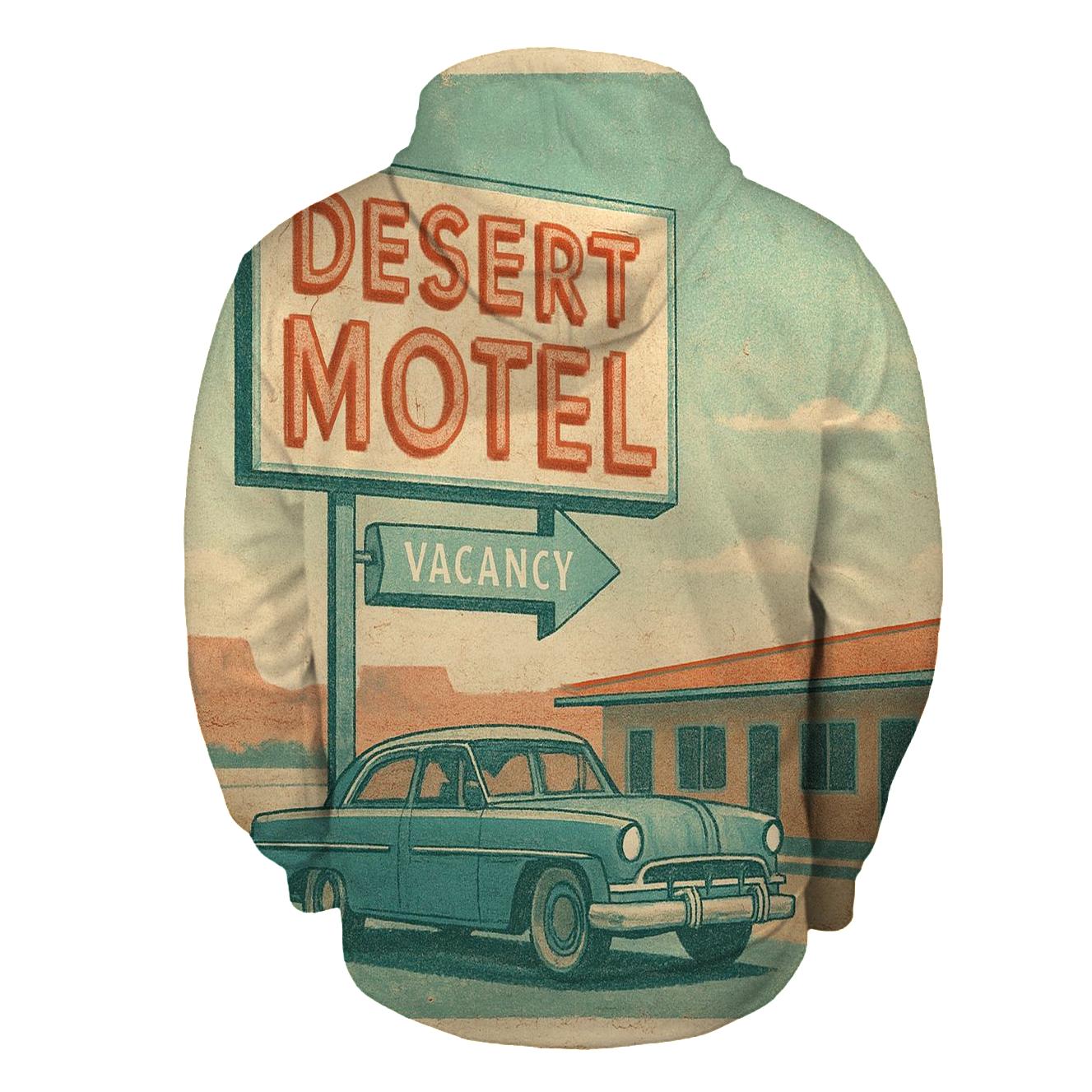 Dusty Desert Motel Neon Postcard embroidered hoodies