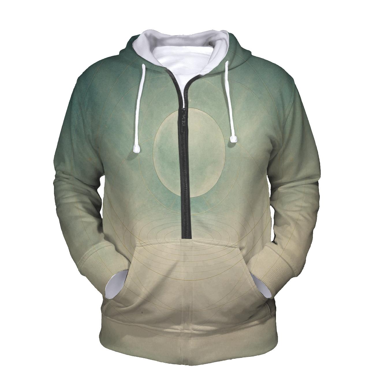 Luminous Breath Geometry graphic hoodies