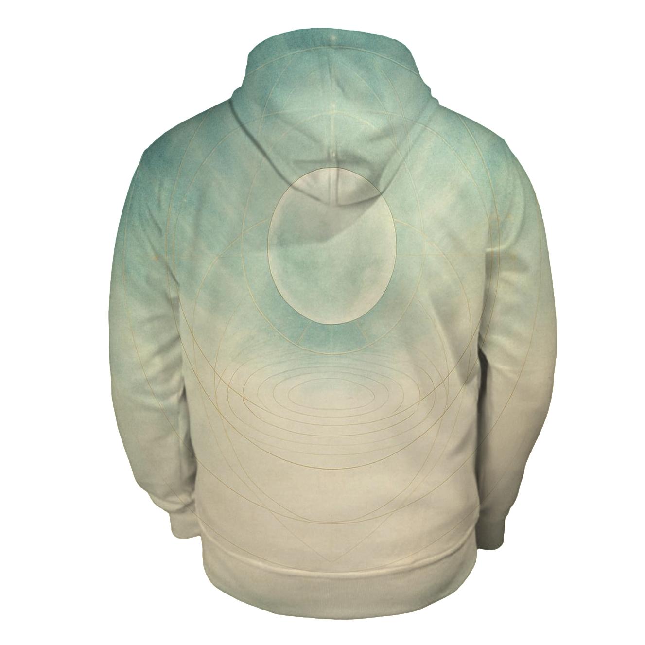 Luminous Breath Geometry graphic hoodies