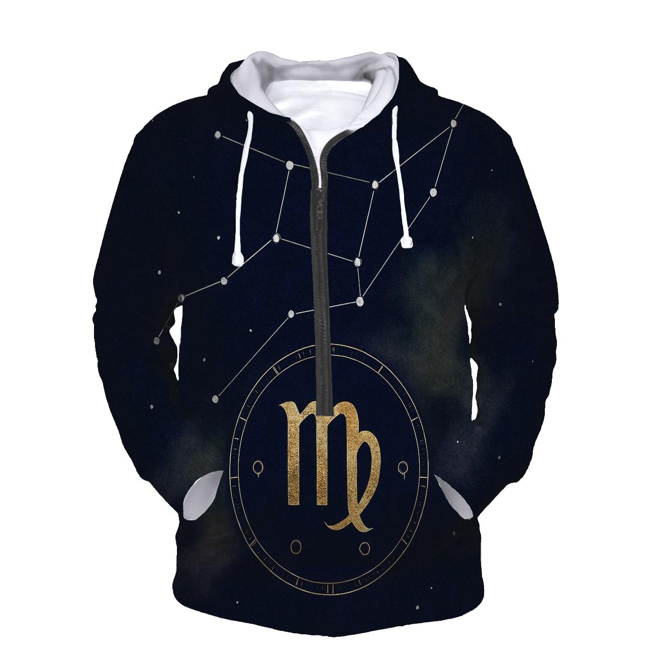 Virgo Harvest Star Chart Maiden embroidered hoodies