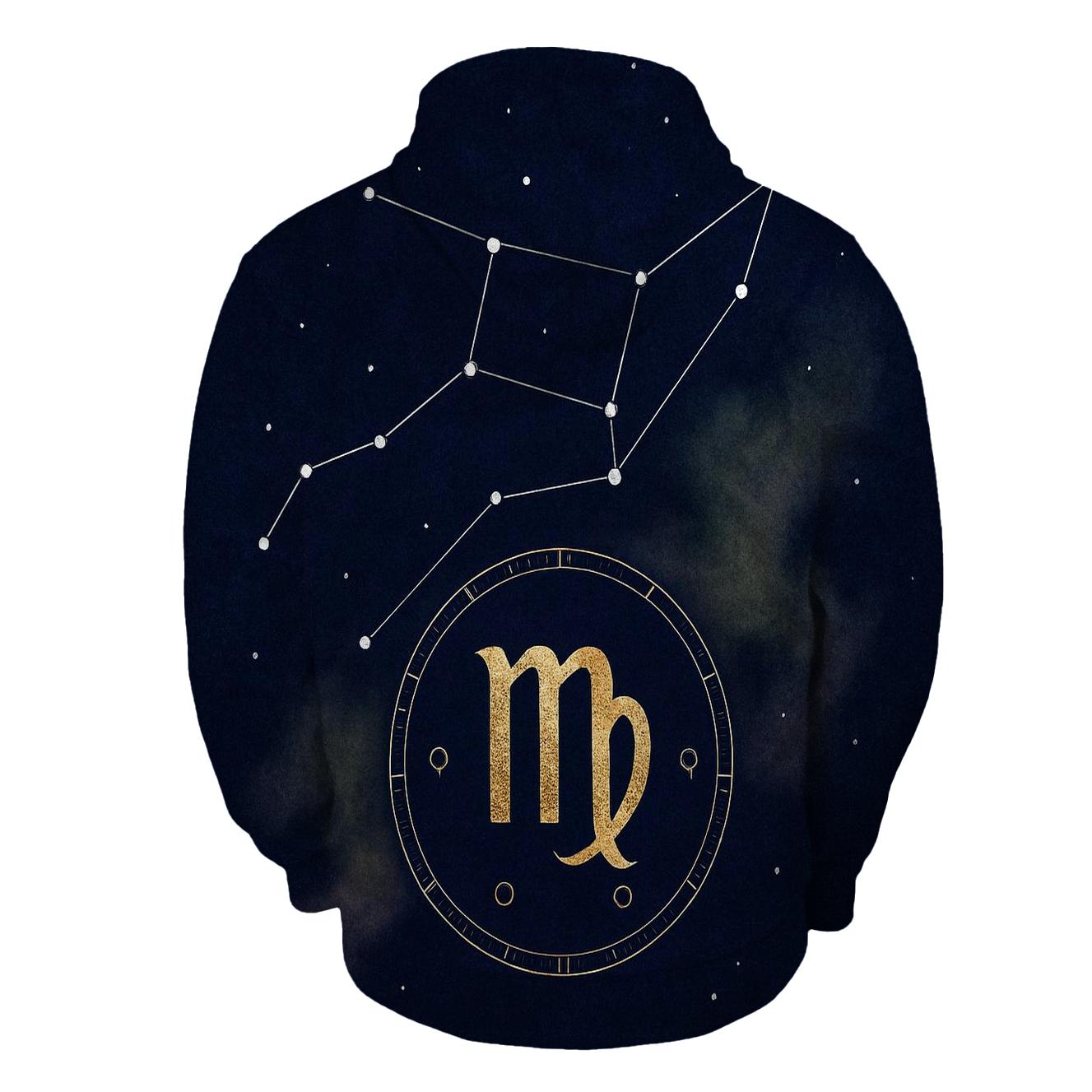 Virgo Harvest Star Chart Maiden embroidered hoodies