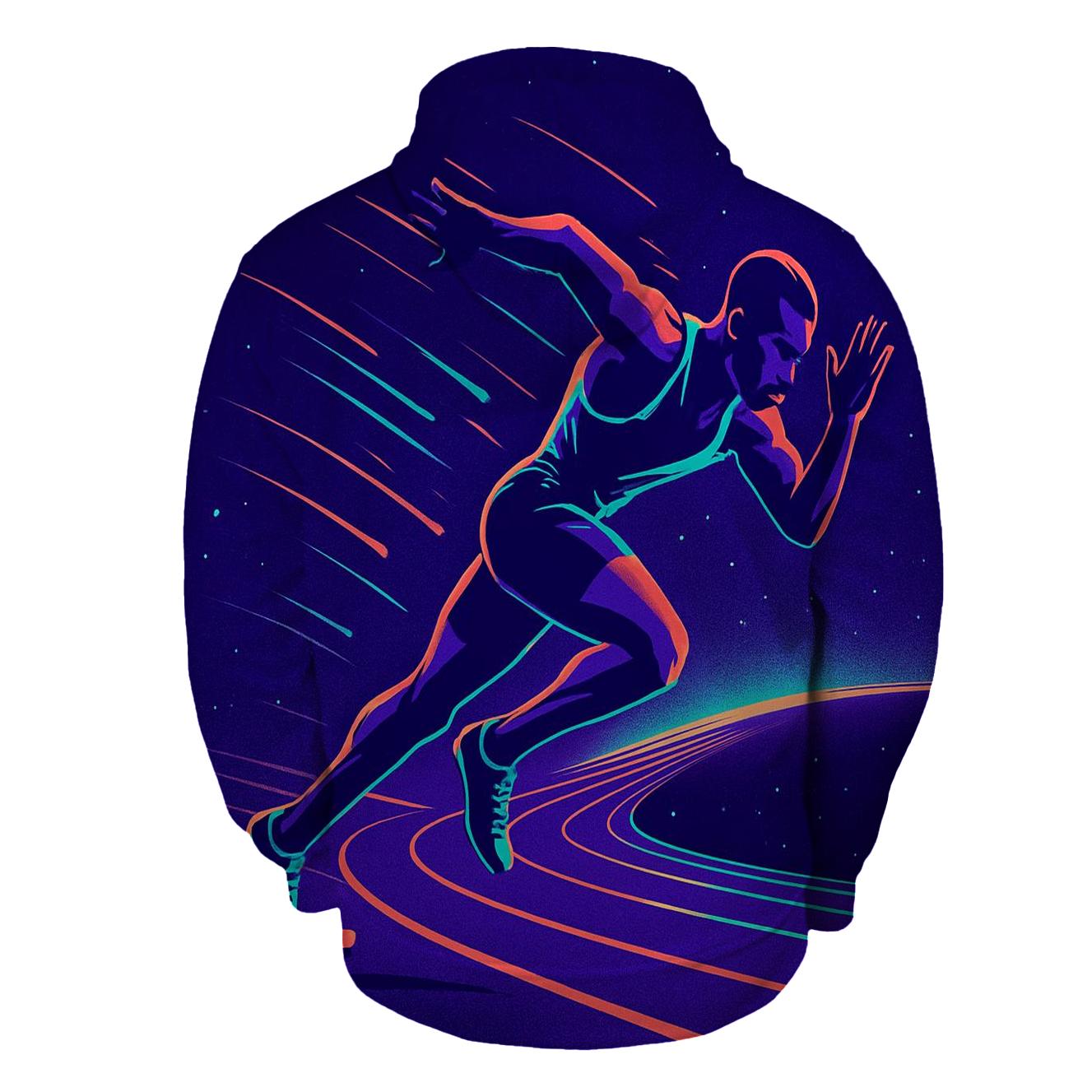 Neon Velocity Sprint Track zip-up hoodies