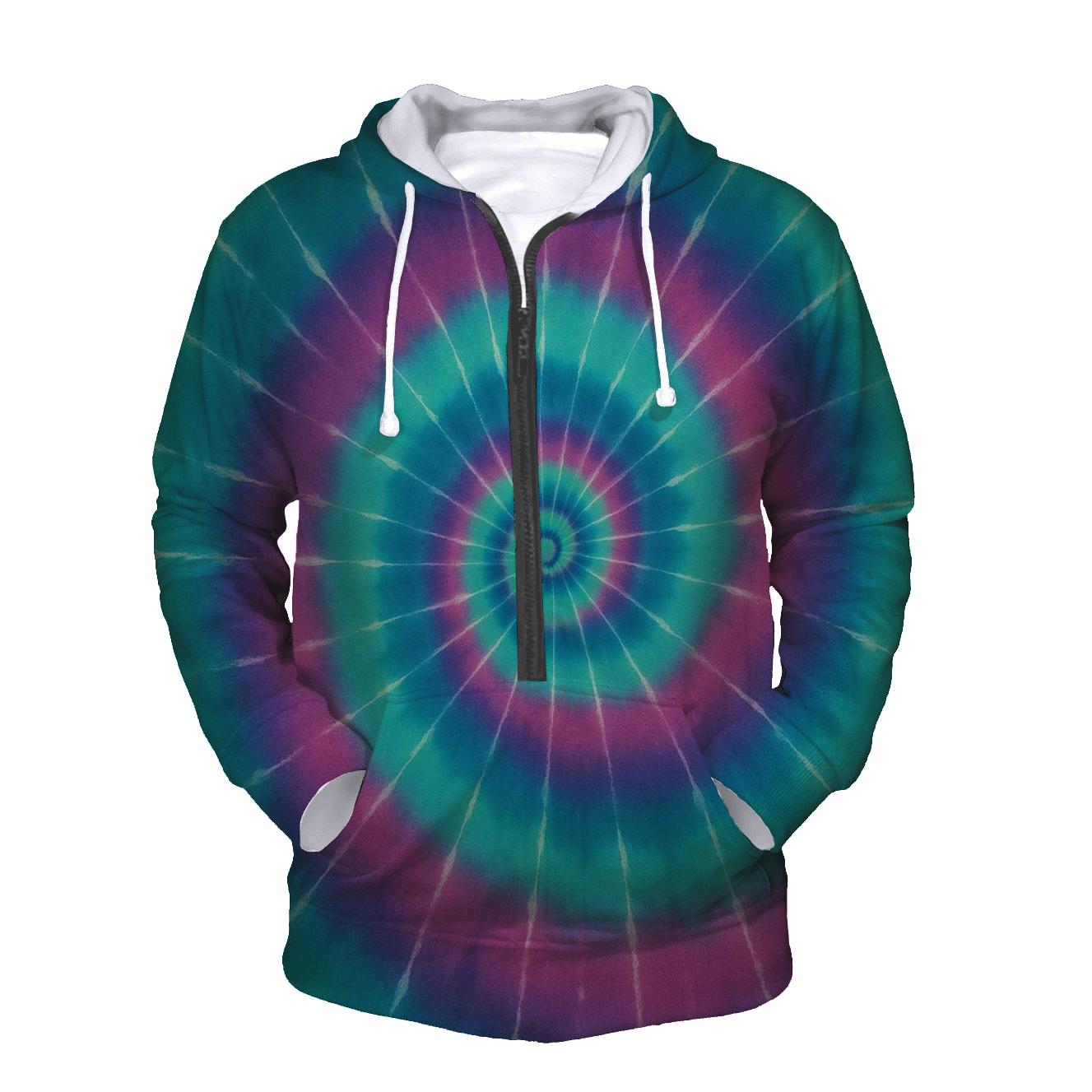 Aurora Spiral Overdye Nebula Whorl pullover hoodies