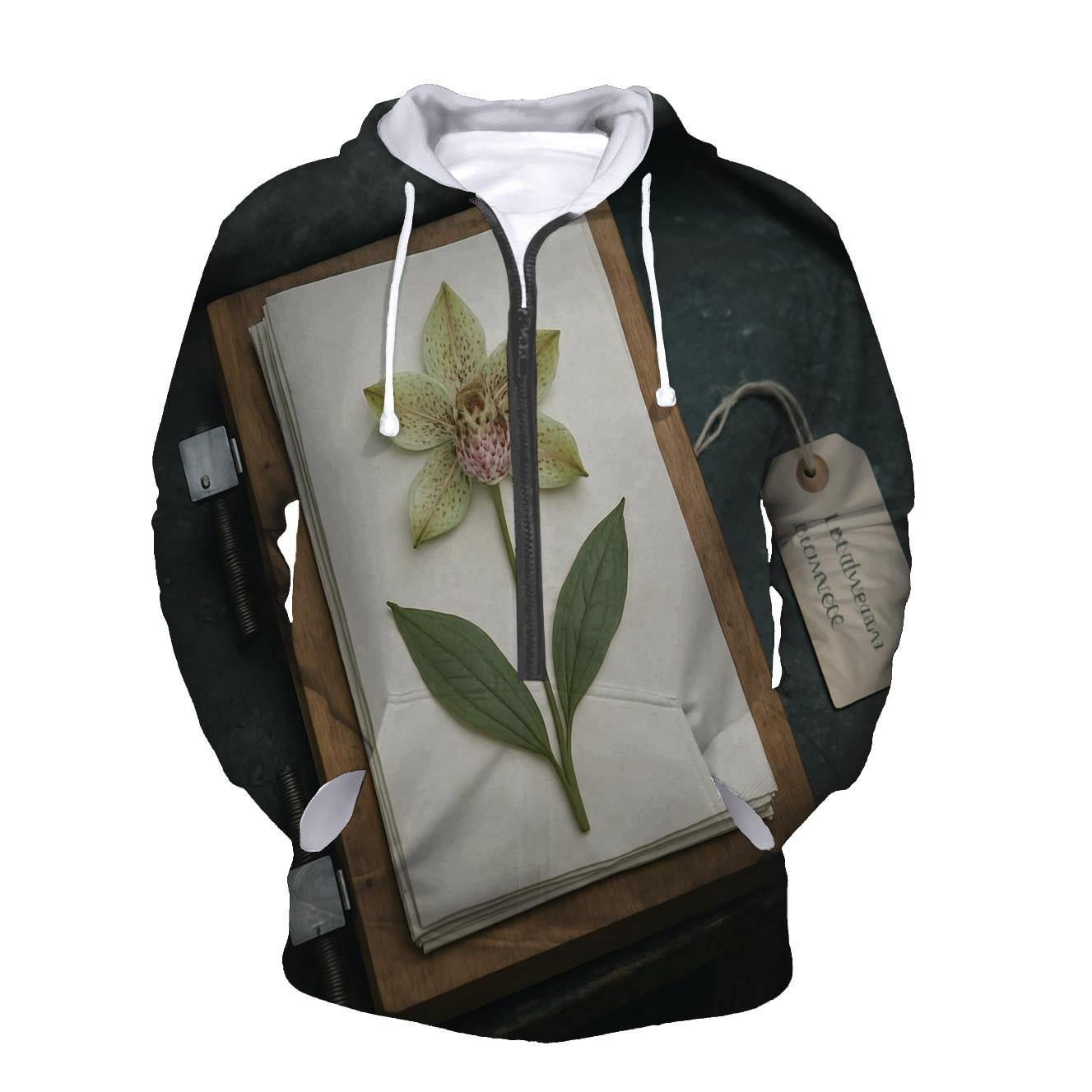 Herbarium Sheet Pressing Wild Orchids In A Cloud Forest Field Lab hoodie designs