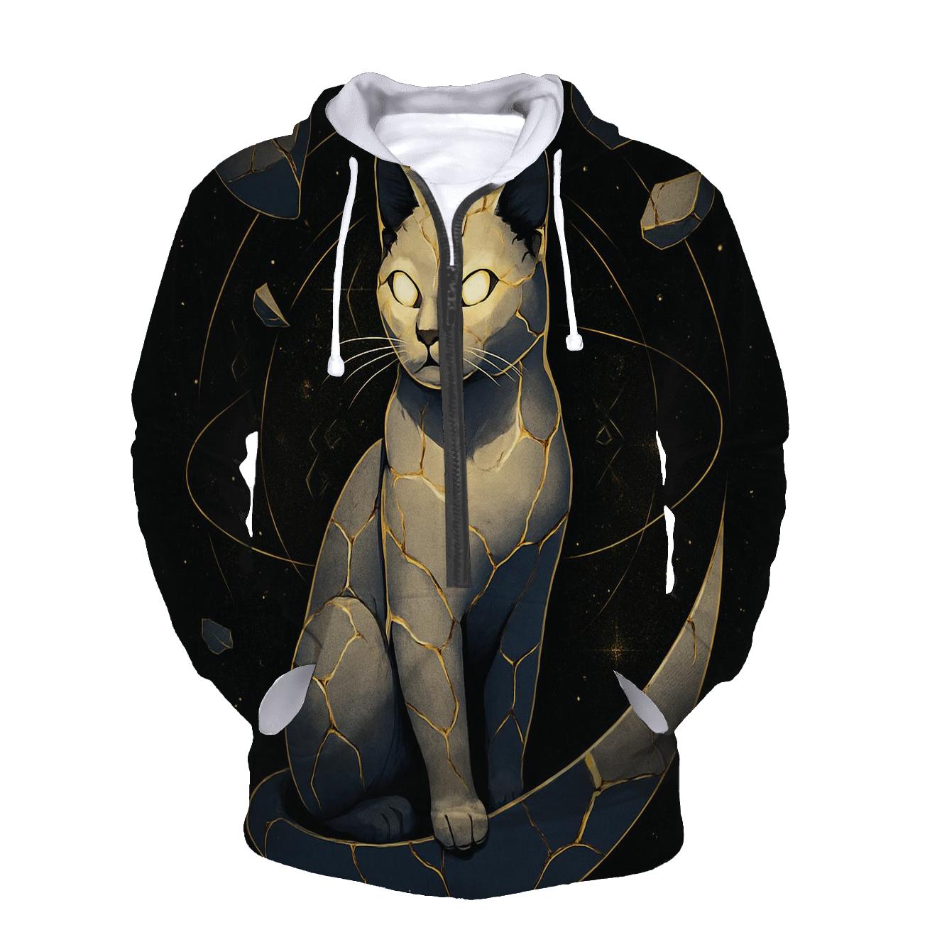 Kintsugi Moon Guardian Cat hoodie designs