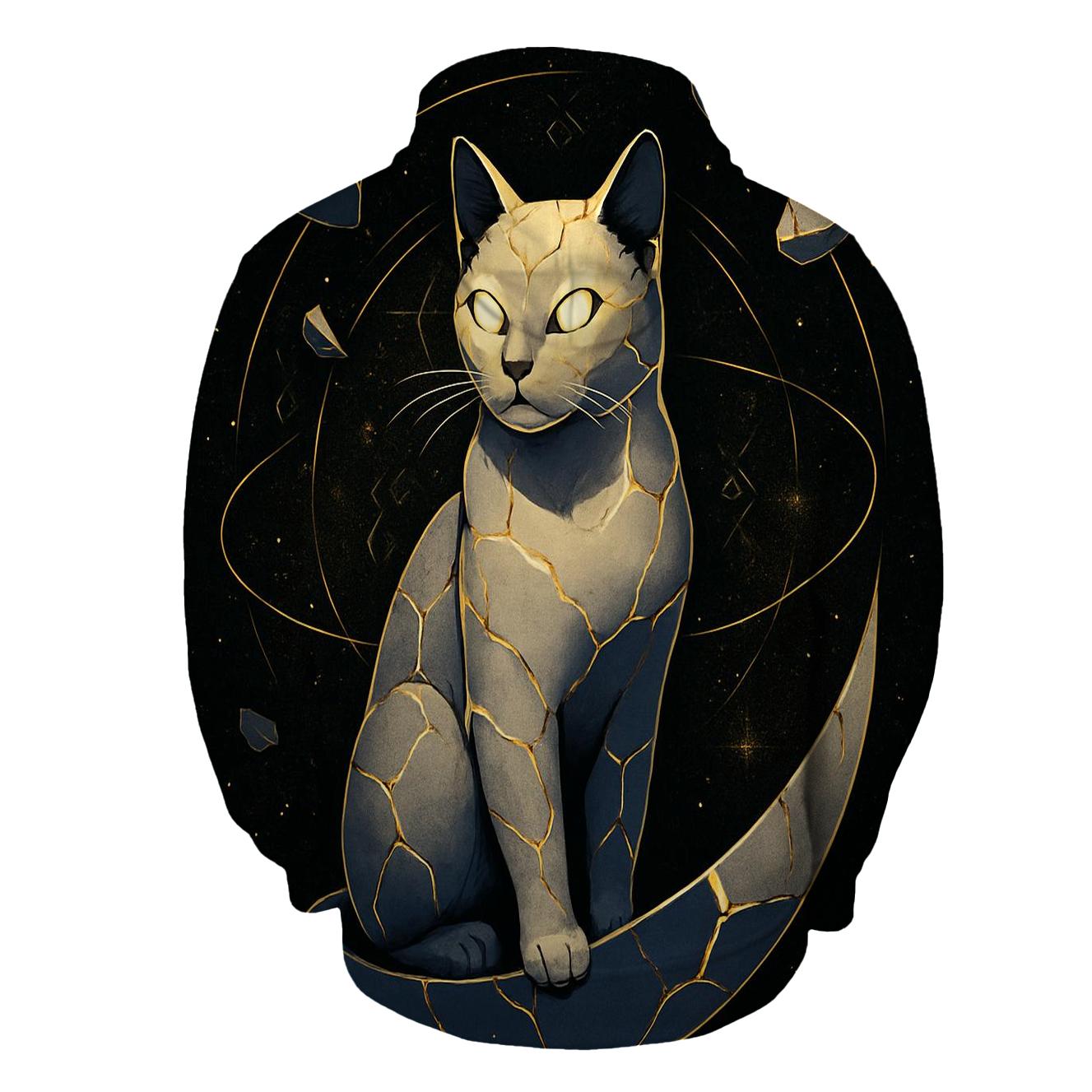Kintsugi Moon Guardian Cat hoodie designs