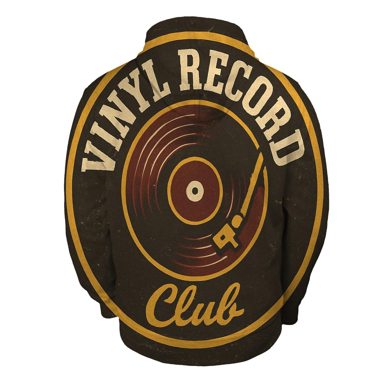 Worn Vinyl Record Shop Badge Poster embroidered hoodies