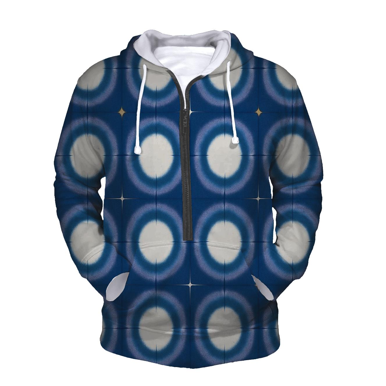 Itajime Eclipse Grid With Indigo Halo Resist designer hoodies
