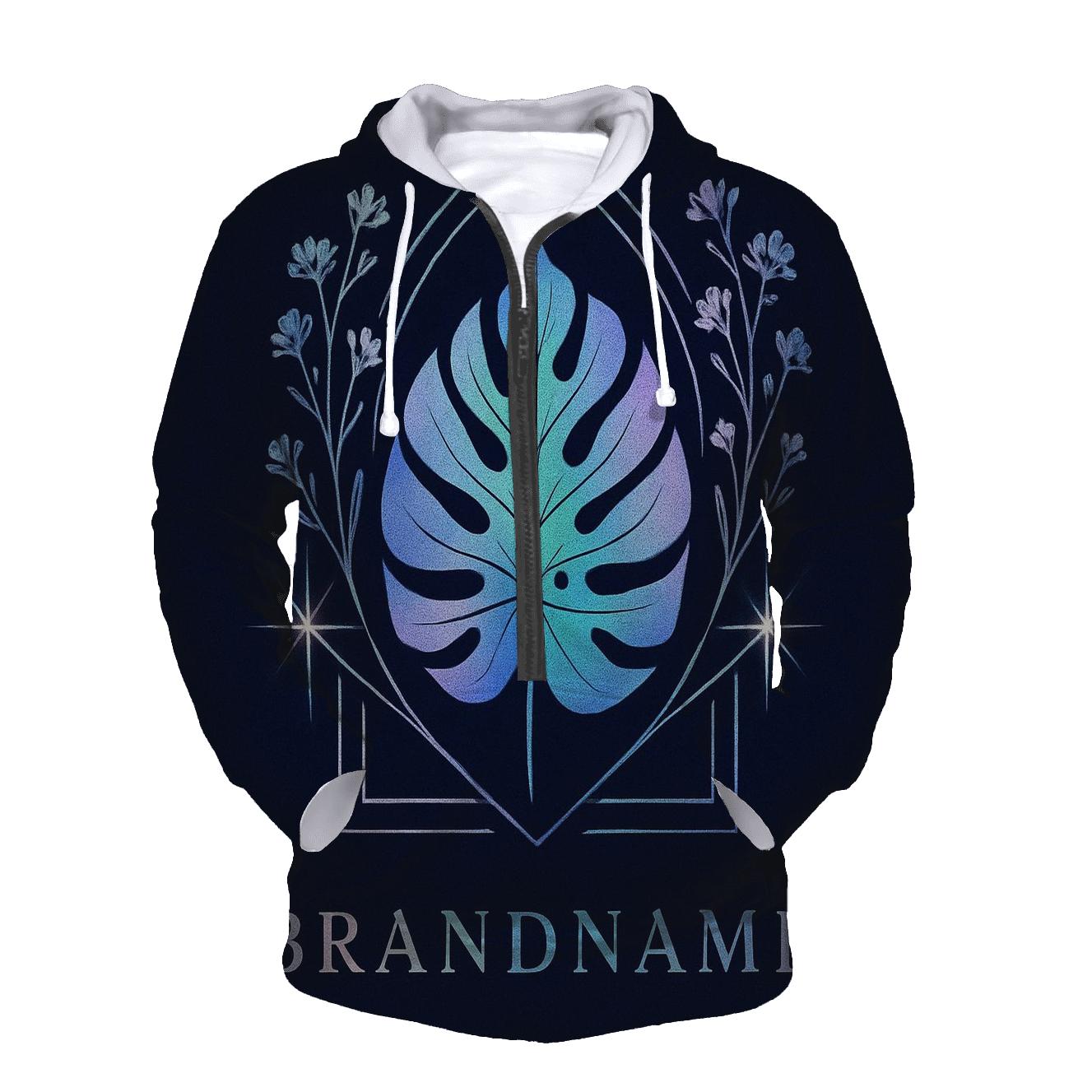 Aurora Hologram Botanical Emblem hoodie trends