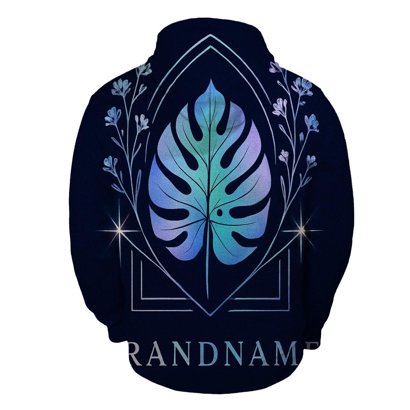Aurora Hologram Botanical Emblem hoodie trends